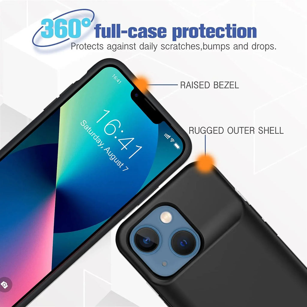 Portable iPhone Battery Charging Case-Slim Protective Power case.