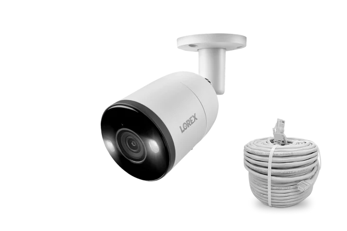 Lorex H13 4K IP Wired Bullet Security Camera with Smart Deterrence and Smart Motion Detection